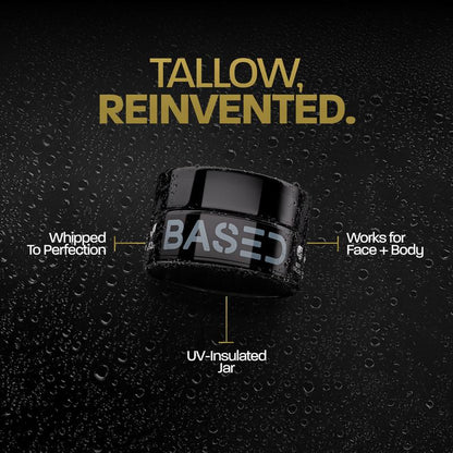 BASED Whipped Tallow Moisturizer | Hydrating, Nourishing, Healing | 4 Simple Ingredients | 100% Grass Fed, Cosmetic Grade Tallow